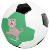 Cute Saber Toothed Tiger Smilodon cartoon Voetbal (Drie kwart)