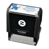 Cute Saber Toothed Tiger Smilodon cartoon Zelfinktende Stempel (Product)