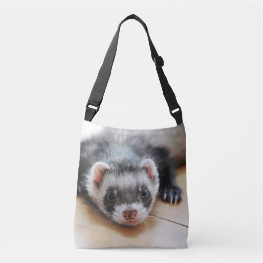 Cute Sable Ferret Crossbody Tas (Voorkant)