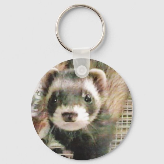Cute Sable Ferret Sleutelhanger (Voorkant)