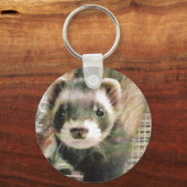 Cute Sable Ferret Sleutelhanger (Voorkant)