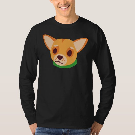 Cute Sad Chihuahua Pattern T-shirt (Voorkant)