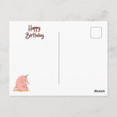 Cute Sad Elephant Birthday Card – Whimsical Pastel Briefkaart (Achterkant)