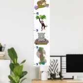 Cute safari Animal cartoon Poster (Thuiskantoor)