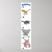 Cute safari Animal cartoon poster (Voorkant)