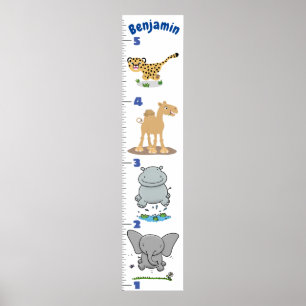 Cute safari Animal cartoon Poster
