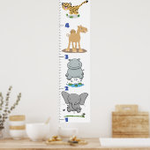 Cute safari Animal cartoon Poster (Keuken)