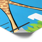 Cute safari Animal cartoon Poster (Hoek)