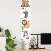 Cute safari animal cartoon poster (Thuiskantoor)