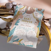 Cute safari animal. Funny oerwoud baby shower Kaart