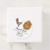Cute Safari Animals Baby shower Bedankjes Labels (In situ)