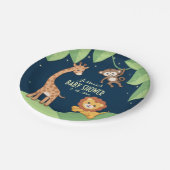Cute Safari Animals Baby shower Custom Borden Papieren Bordje (Gekanteld)