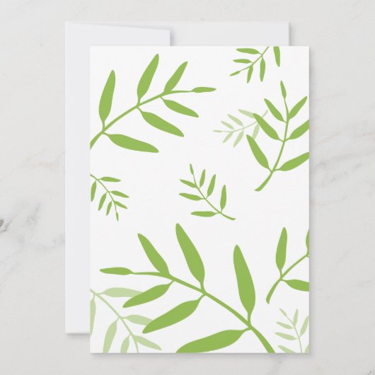 Cute Safari Animals Baby shower Girl Invitation Kaart (Achterkant)