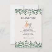 Cute Safari Animals Baby shower Hartelijk dank Bedankkaart (Voorkant)
