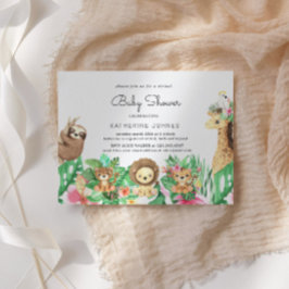 Cute Safari Animals Baby shower Invitation