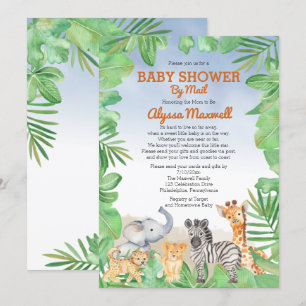 Cute Safari Animals   Baby shower van Griekenland  Kaart
