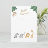 Cute Safari Animals Blank insert cards Advieskaart (Staand voorkant)