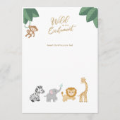 Cute Safari Animals Blank insert cards Advieskaart (Voorkant)