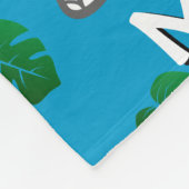 Cute Safari Animals Blue Cartoon Oerwoud Name Boy Fleece Deken (Hoek)