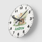 Cute Safari Animals for Kids Ronde Klok (Hoek)