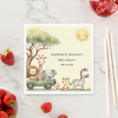 Cute safari animals gender neutral baby shower servet (Insitu)
