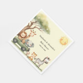 Cute safari animals gender neutral baby shower servet (Hoek)