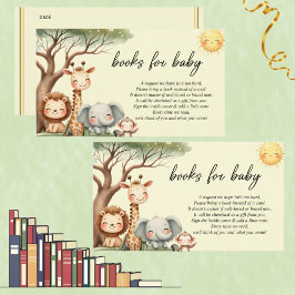 Cute Safari Animals gender neutral books for baby Informatiekaartje