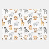 Cute Safari Animals Inpakpapier Vel (Voorkant 2)