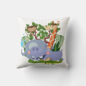 Cute Safari Animals Kussen (Achterkant)