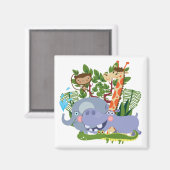 Cute Safari Animals Magneet (Voorkant / Achterkant)