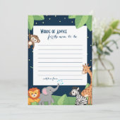 Cute Safari Animals Nieuwe Kaarten van de Gezondhe (Staand voorkant)