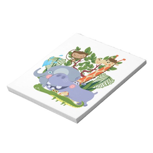 Cute Safari Animals Notitieblok (Linkerzijde)