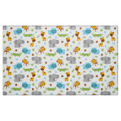 Cute Safari Animals Nursery Fabric Stof (Fat Quarter)