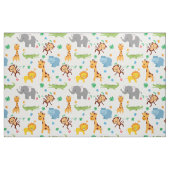 Cute Safari Animals Nursery Fabric Stof (Fat Quarter)