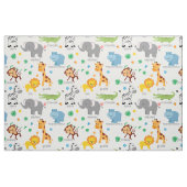 Cute Safari Animals Nursery Fabric Stof (Fat Quarter)