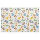 Cute Safari Animals Nursery Fabric Stof (Fat Quarter)