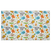 Cute Safari Animals Nursery Fabric Stof (Fat Quarter)