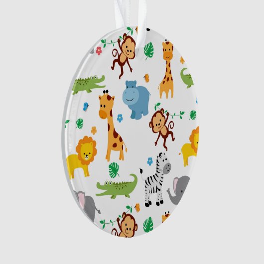Cute Safari Animals Nursery Pattern Canvas tas Ornament (voorkant)