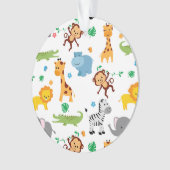 Cute Safari Animals Nursery Pattern Canvas tas Ornament (voorkant)