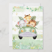 Cute Safari Animals primer cumpleaños Kaart (Achterkant)