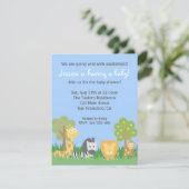 Cute Safari Animals Theme Baby shower Party Kaart (Staand voorkant)