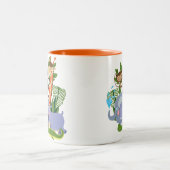 Cute Safari Animals Tweekleurige Koffiemok (Center)