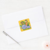 Cute Safari Animals Vierkante Sticker (Envelop)