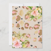 Cute Safari Animals Wild One Girl First Birthday Kaart (Achterkant)