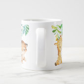 Cute Safari Baby Animals Kinder Grote Koffiekop (Achterkant)