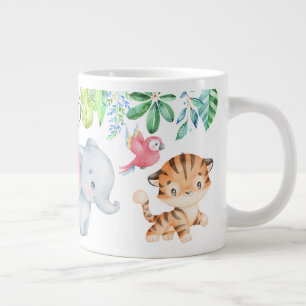 Cute Safari Baby Animals Kinder Grote Koffiekop