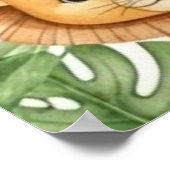 Cute Safari Baby Animals Welcome Birthday Poster (Hoek)