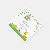 Cute Safari Baby shower Achtergrond Oerwouden Servet (Hoek)