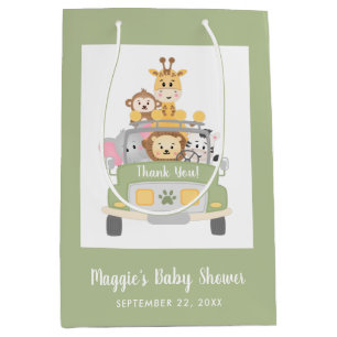Cute Safari Baby shower Hartelijk dank Medium Cadeauzakje