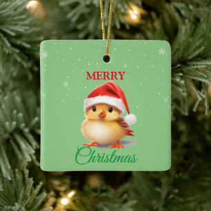 Cute Safari dier vogel Sinterklaas Kerst Kleding Keramisch Ornament